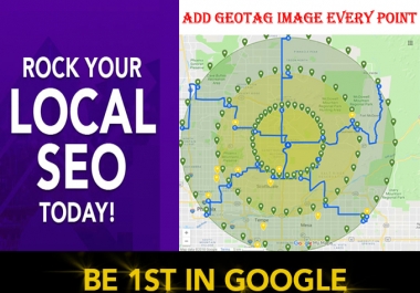 I will create 50 google map point citations use GEOtag image