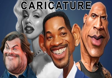 I will draw a professional cartoon caricature portrait from your photo