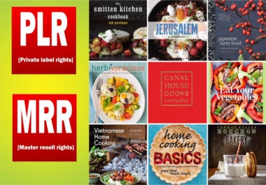 100 food and recipe niche ebooks,  images mrr, plr