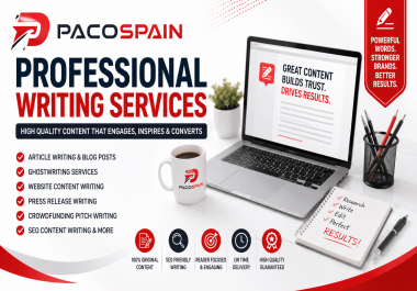 Writing Services For Businesses, Websites & promotion