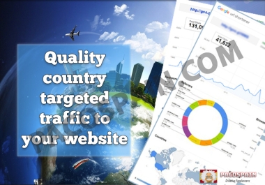 Send 300-500 country targeted traffic for 30 days