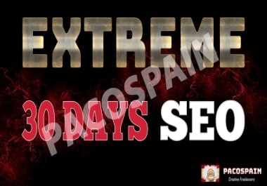 Extreme 30 Days SEO For Your Website