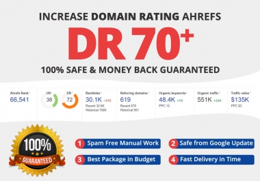 Increase Domain Rating DR 70 plus