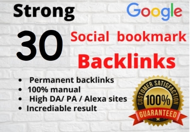 Instant 30 live Social Bookmarking links for Website or page or video