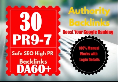 Top 30 DA80+ SERP SEO Profile Backlinks to increase Ranking your Website,  URL or Blog