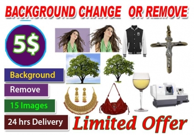 Remove change Background of 20 Pictures Professionally