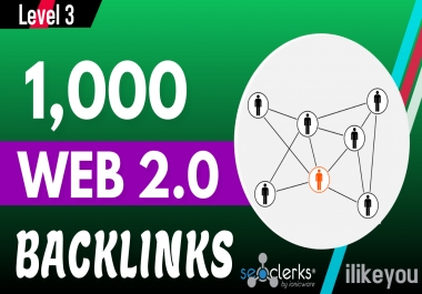 High Quality Premium 1000 Web 2.0 Backlinks Help To Rank Website Google First Page
