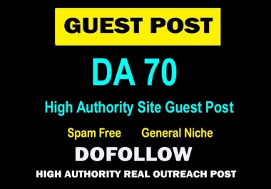 Publish Guest Post on DA 70 Authority Blog with Article