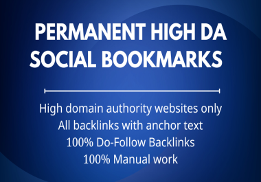 EXCLUSIVE manually build high da 100 dofollow Social bookmarking Backlinks best linkbuilding service