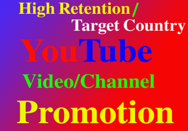 BOOST High Retention Target Country YouTube Video Audience Via Organic Way