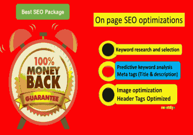 We will do on page SEO optimizations