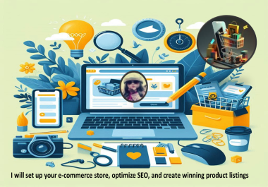 I will set up your e-commerce store,  optimize SEO,  and create winning product listings