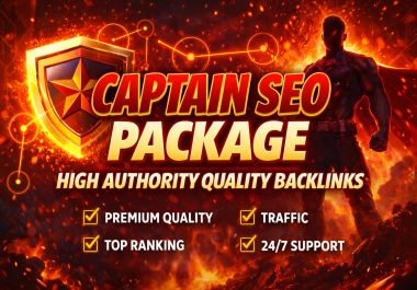 Captain SEO Package Premium High Authority Backlinks to Boost your website Google Rankings