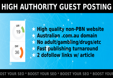 High quality,  authoritative guest post website