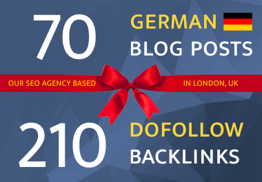 Manual submissions 70 blog posts and 210 deutsche german backlinks seo link building pbn