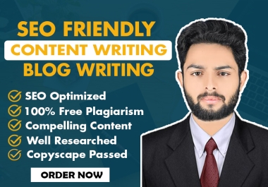 I will write 100 SEO Optimized content for Your website & Blog