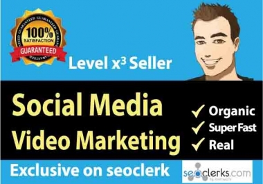 Social Media Video Marketing Promotion from Trusted Seller,  All Natural