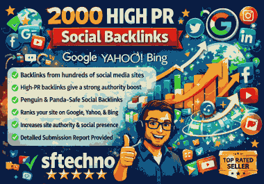 Build 5000 HIGH PR Social Backlinks