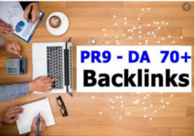 Get 10 PR9 - DA Domain Authority 70+ Backlinks for your Website