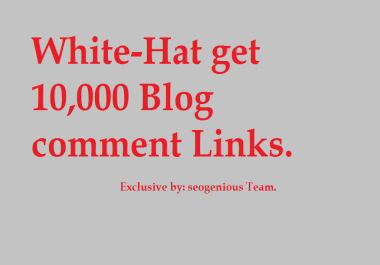 White-Hat get 10,000 Blog comment Links