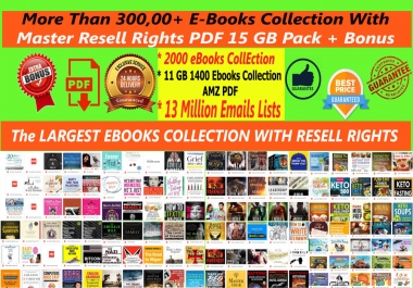 EBooks PLR 300,000+ collection with mrr pdf + 3400 Ebooks 25GB + + BONUS