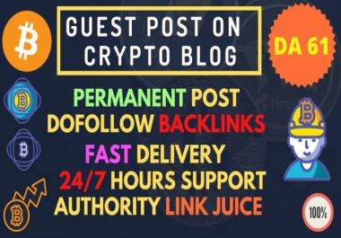 I will write and publish crypto guest post on 6 crypto blogs with high DA and PA
