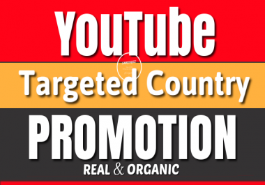YouTube Video HQ Targeted Country USA, UK, Brazil, Australia, ETC Organic Audience Promotion 