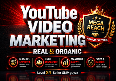 YouTube Video Boost Package with Real and Authentic Audience & Premium Reach