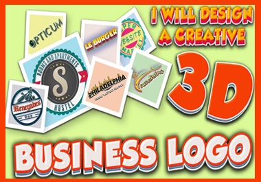 I will design a creative 3d business logo
