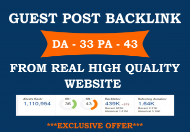 I will submit high da guest post on general blog