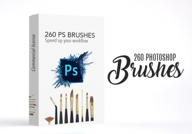 Get 260 Adobe Photoshop Brushes Speed up your workflow