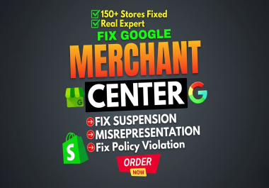 I will fix google merchant center misrepresentation