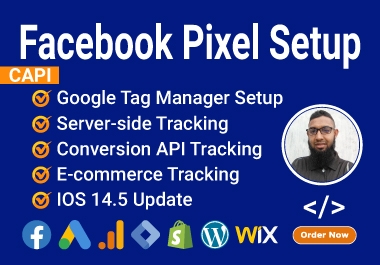Setup Conversion API,  Pixel Setup,  GA4,  Server Side Tracking with Google Tag Manager