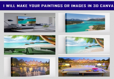i will make Creative Art Painting Design With 3D canva