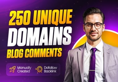 RANK POWER 250 Unique Domains Comments Backlinks Professionally Built DoFollow High Metric SpamFree