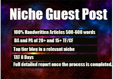 Boost Your Rankings in 2021 with Our High Authority Niche Guest Posts