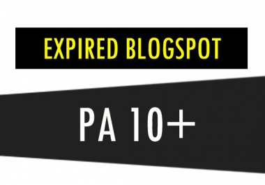 Give 100 expired blogspot Page Authority 10+