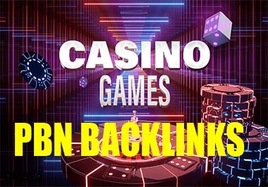 50 Casino PBNs DA 30-40+ Niche Homepage Permanent PBNs links for your Casino or Gambling Website
