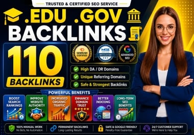 110 ED0 & G0V High Universitie Domain Authority Trusted Backlinks