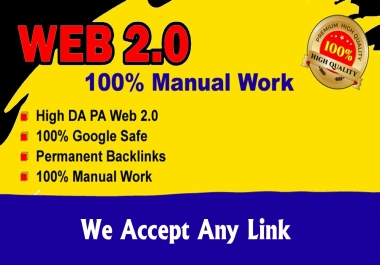 Get 50 WEB 2.0 Blog Backlinks,  Buy contextual dofollow seo backlinks