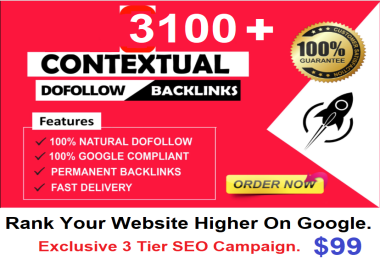 Improve Rank Your Website Higher On Google by Exclusive 3 Tier SEO Campaign