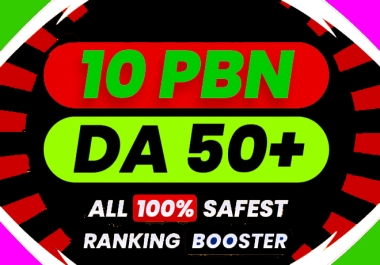 Get Improve Ranking on google 10 PBN DA 50+ Homepage PBN Backlinks
