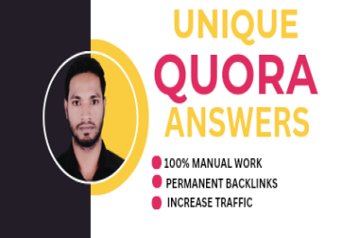 Create 15 High Quality Quora Answer With SEO Clickable Backlinks