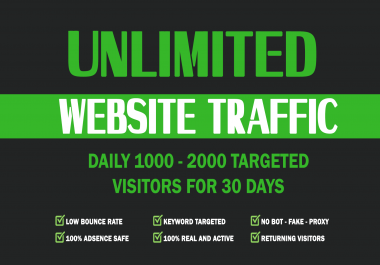 Drive Unlimited Real Targeted Traffic,  Quality Visitors