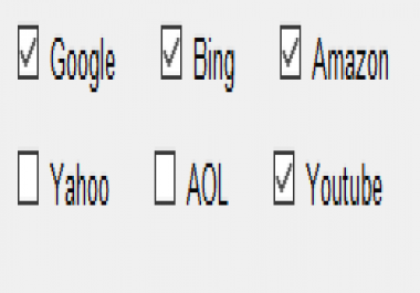 Do Keyword Research on Google,  YouTube,  Amazon,  Bing,  Yahoo,  AOL