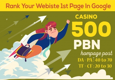 Create 500 DA50+ Casino Togel Poker BK8 Betting Gambling PBN Backlinks