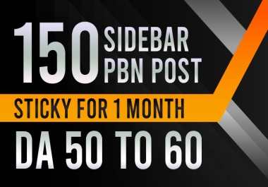 Do 150 unique sidebar pbn posts for casino togel bk8 poker judi slot betting all niches