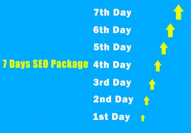 7 Days SEO Package - Will Never Drop Down Peacefully Improve Your Website Ranking