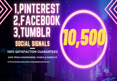Special Offer 5,000 WebLike 5,000 Pinterest 500 Tumblr Social Signals from Best Social Media Network