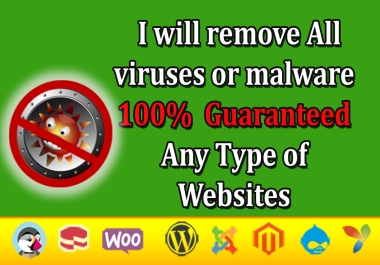 Remove all malware,  Hacked site or Malicious code from any type website